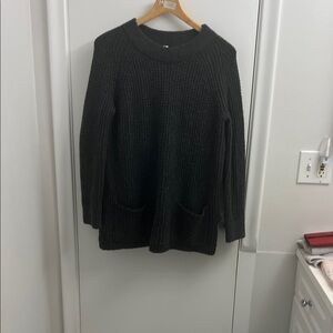 🖤 Cozy Black Knit Crew Neck Sweater | Classic Warm Winter Pullover